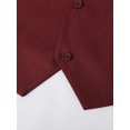 thumbnail image 4 of Beauty‑Emily Men's 3‑Piece Burgundy Suit Set, Jacket + Vest + Pants, Formal Outfit for Banquet, Party, Interview & Business, Shirts & Ties Not Included, 4 of 17