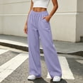 thumbnail image 6 of Jovrlynd Womens Wide Leg Sweatpants Pocket Straight Fleece Lined Elastic High Waist Fall Winter Sweat Pants 2026, 6 of 8