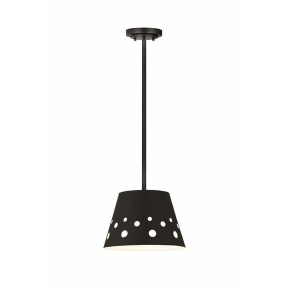 1 Light Chandelier-Matte Black Finish Bailey Street Home 372-Bel-4529460