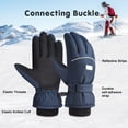 thumbnail image 2 of Vbiger Kids Ski Snow Gloves Boys Girls Warm Winter Gloves Kids Waterproof Windproof Thermal Fleece Anti Slip Mittens with Grip for Skiing Sledding Cycling & Snowboarding -Blue, L, 2 of 7