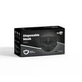 thumbnail image 3 of WeCare Disposable Face Mask, 3-Ply with Ear Loop (50 Individually Wrapped) - Jet Black, 3 of 7