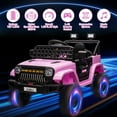 thumbnail image 4 of AKDSteel 12V Kids Ride On Truck, Electric Car Toy for Toddlers with 2.4G Remote Control, Spring Suspension, Battery Display, LED Lights, and Music, 4 of 7