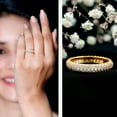 thumbnail image 4 of Rosec Jewels 3 CT Moissanite Full Eternity Anniversary Ring for Women, Round Moissanite Ring, 10K Yellow Gold, US 9.00, 4 of 7