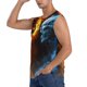 thumbnail image 3 of Balery Red And Blue Fire Skull Warrior Camisetas sin mangas para hombre, absorbe la humedad y protege contra el mal olor.-Small, 3 of 7