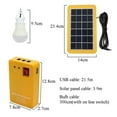 thumbnail image 4 of Solar Power Panel Generator Home System Kit With 3 LED Bulbs Solar Lamp Emergency Light 4 Heads USB Charging for Outdoor Garden, 4 of 7