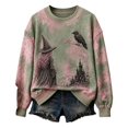 thumbnail image 4 of Womens Tops Fall Sales Witch Graphic Print Lightweight Pullover Halloween Sweatshirt for Women, 4 of 6