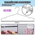 thumbnail image 2 of Jiula Ganchos de Acero Inoxidable 304 Pack de 50 - Rack para Ropa de Metal, Perchas Metálicas Resistentes de 42CM, Antióxido, Duradera, Ideal para Ropa Pesada y Uso en Armario, Baño o Exterior, 2 of 7