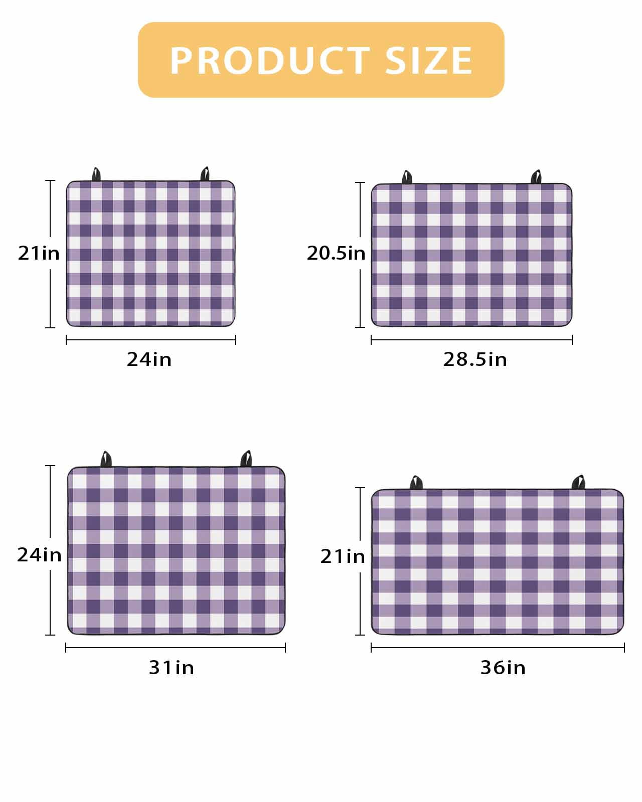 nqOlkjepod Large Induction Cooktop Protector Mat 36"x21", Purple Checkered Stove Top Covers for Electric Stove, Farmhouse Buffalo Plaid Decorative Stove Burner Cover Mats, Glass Top Stove Cover