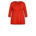 thumbnail image 5 of Avenue Women's Plus Size V Neck Swing Top, 5 of 6