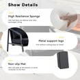 thumbnail image 4 of Ciphrias Accent Chair 26.4 Inch Black Faux Leather Metal Frame for Living Room, 4 of 7