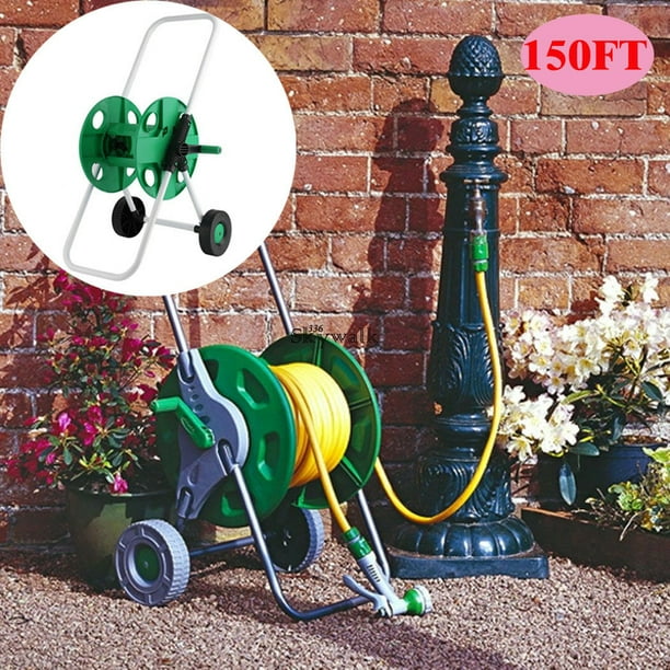 Garden Tool Portable Hose Pipe Holder Trolley Cart Garden Water US