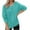 Sky Blue, variant on Maplenight Long Sleeve Shirts for Women Waffle Crew Neck Tunic Tops Fall Winter Solid Loose Casual Blouses for Women