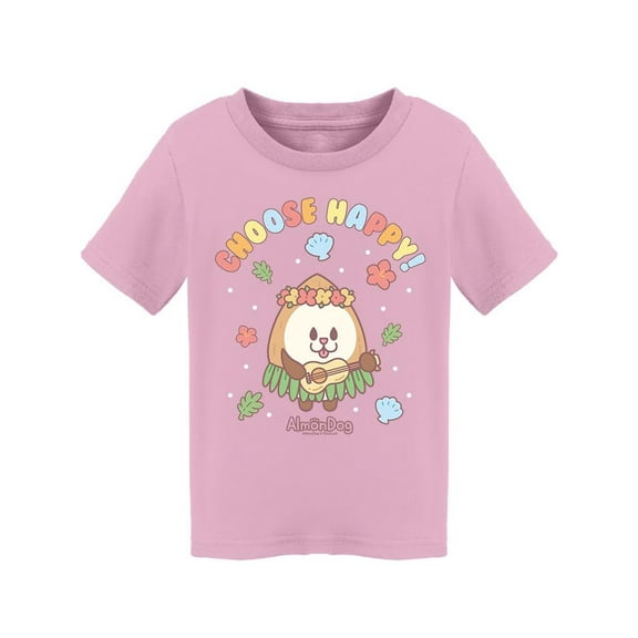 Almondog Choose Happy! Hawaiian T-Shirt Toddler -Electural Designs, 4 Toddler
