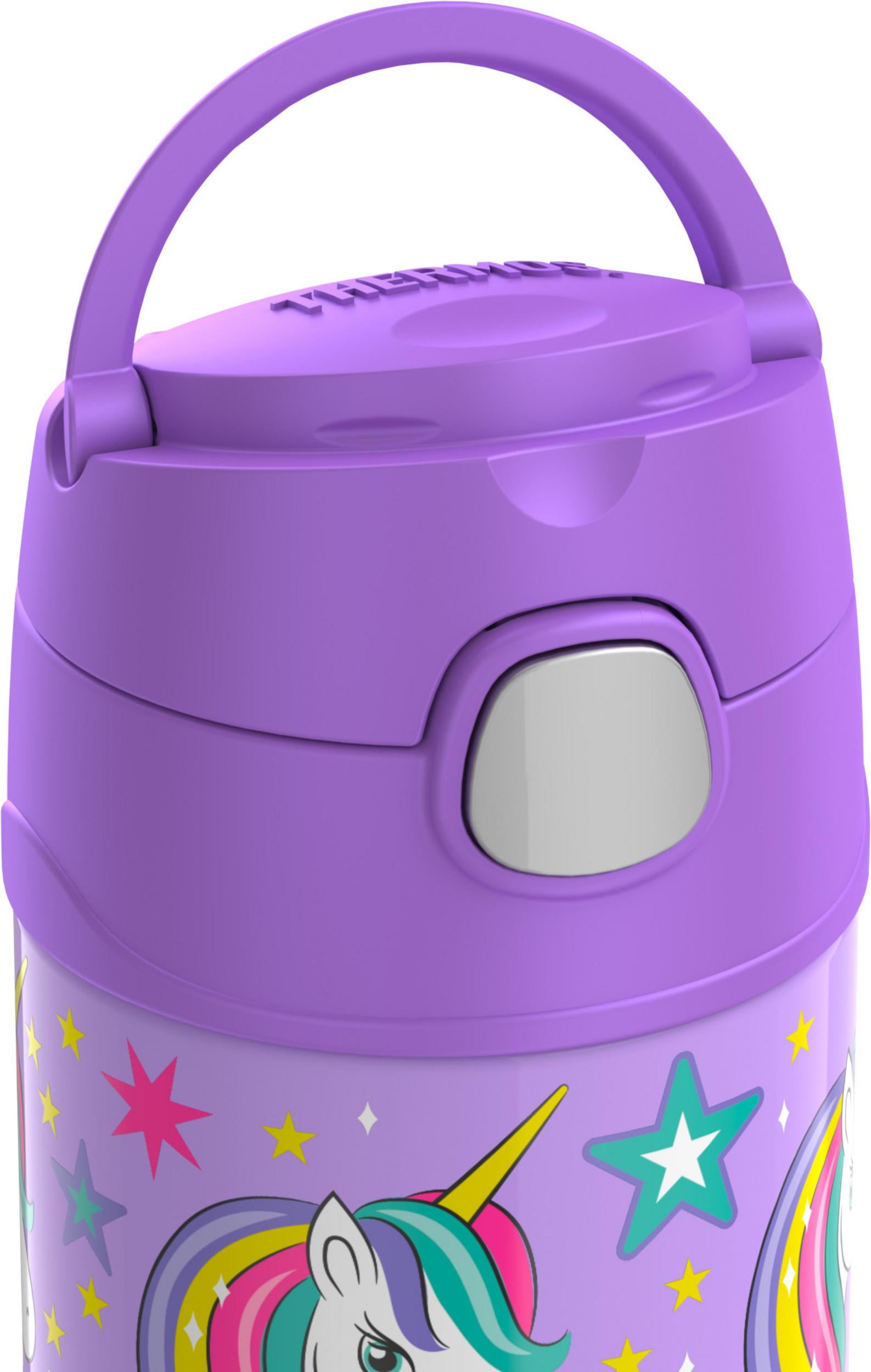 THERMOS FUNTAINER 12 Ounce Stainless Steel Vacuum Insulated Kids Straw  Bottle, Violet & FUNTAINER 12 Ounce Stainless Steel Vacuum Insulated Kids  Straw Bottle, Pink Glitter - Yahoo Shopping