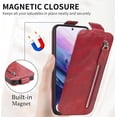 thumbnail image 4 of Zipper Wallet Case for Samsung Galaxy S22 5G, PU Leather [Card Holder Slot Handbag] with Adjustable Kickstand Flip Phone Cover for Samsung Galaxy S22 5G SDLL Red, 4 of 14