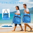thumbnail image 4 of Foldable Beach Mat Lounge Chair in Blue with Breathable Mesh Back and Handy Cooler Pocket, Perfect for Sunbathing and Outdoor Relaxation, 4 of 9