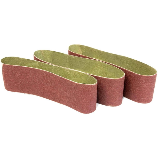 4 X 21 Belt Sandpaper WEN 80-Grit 3" x 21" Belt Sander Sandpaper, 3-Pack - Walmart.com
