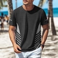 thumbnail image 5 of T Shirts for Men Plus Size Solid Color Crew Neck Casual Loose Tee Shirts Short Sleeve Big and Tall Mens Summer Tops, 5 of 10