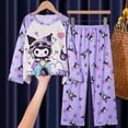 thumbnail image 1 of Conjuntos de pijamas Kawaii Kuromi para niños, ropa de dormir duradera, suave y cómoda, ropa interior informal para niños y niñas, otoño e invierno, 1 of 2