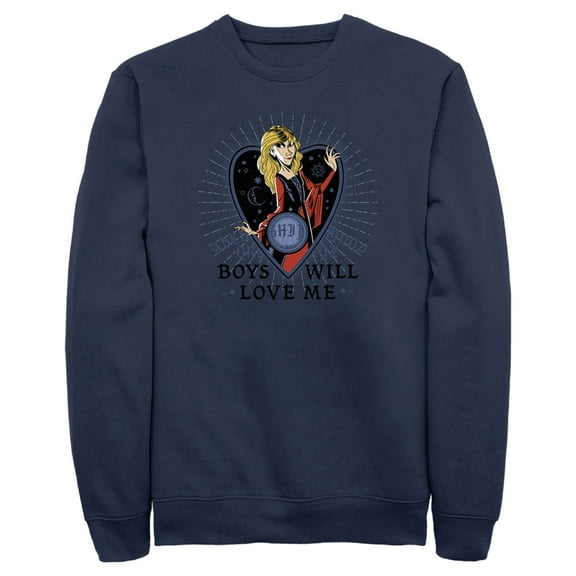 Men's Hocus Pocus Sarah Boys Love Me Sweatshirt Navy Blue X Large