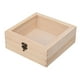 thumbnail image 5 of Caja de madera para exhibición de joyas con tapa abatible, caja de regalo de madera sin terminar 20cmx20cmx8cm, 5 of 9