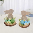 thumbnail image 6 of Easter Bunny Wooden Table Centerpiece Signs, Easter Egg Ornaments, Easter Decorations for the Home, Rustic Tiered Tray Farmhouse Decor for Gifts, 6 of 6