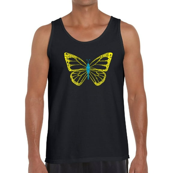 Men's Word Art Tank Top - Butterfly