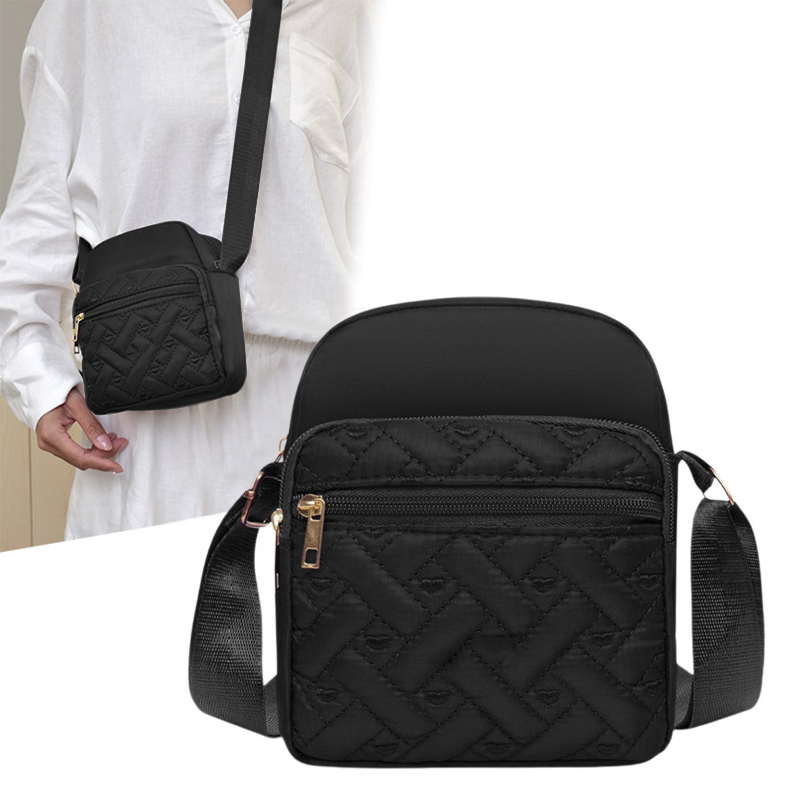 LEHOZIHEQ Nylon Crossbody Bags, Purses for Women, Handbags Women's Casual Messenger Bag Waterproof Crossbody Purse