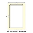 thumbnail image 2 of Off White Picture Frame Mat for 16x24 Frames - Fits 12x21 Photos - 10 Mats, 2 of 7