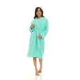 thumbnail image 3 of North 15 Women's Super Soft Warm Plush Fleece Bathrobe-Mint, 3 of 7