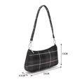 thumbnail image 3 of Bolsa suave con estampado a cuadros para axilas, de tela, de hombro para mujer (negro) Ehuebsd Para Estrenar, 3 of 9