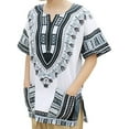 thumbnail image 1 of MAWCLOS Men T Shirts Tribal Festival Summer Tops African Print Dashiki T-Shirt Mens Loose Fit Tee Daily Wear Blouse White XS, 1 of 2