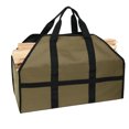 thumbnail image 1 of Cesta de troncos grande, soporte para bolsas, cesta de troncos extra grande, bolsa de lona, soporte para leña para madera, 61 x 29 x 41,5 cm, color caqui superficial ACTIVE Biensenido a ACTIVE, 1 of 1