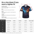 thumbnail image 5 of Honeii Red And Blue Fire Dragon C Print Men’s Hawaiian Shirt,Classic Button-Down Short Sleeve Shirt, for Beach, Vacation, and Outdoor Activities,Large, 5 of 7
