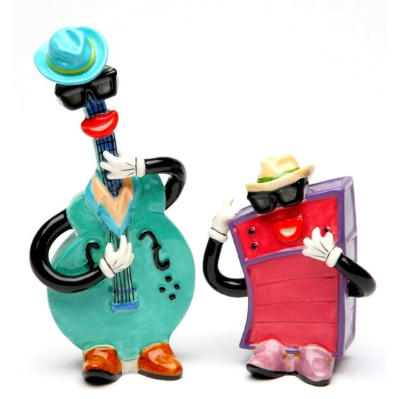 Musical Muse By Ed Sussman  Jazz & Blues Electric Guitar & Amp  Salt & Pepper Shaker