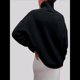 thumbnail image 5 of Suéteres de Cuello Alto para Mujer, Corte Holgado, para Otoño e Invierno. Negro M, 5 of 8