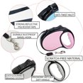 thumbnail image 4 of Collier et Laisse pour Chien Ensemble Rétractable Laisse pour Chien Réglable Collier et Laisse Réfléchissant Collier pour Chien en Nylon Nouveau Classique Rétractable Laisse pour Chien 16 Pieds (Rose), 4 of 6