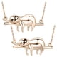 thumbnail image 1 of Collares Modernos con Dije SlothyNeck04 2 Pzas Collar Oso Perezoso/Rama Oro/Rosa Metal. High Monaco MXCOY-002, 1 of 4