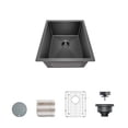thumbnail image 7 of TORVA 16 Gauge Stainless Steel Single Bowl Undermount Kitchen Sink Nano Coating 17"x19"x9" Black, 7 of 7