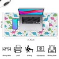 thumbnail image 5 of Long Mouse Pads for Desk,White Cartoon Dinosaurs Desk Mats on Top Of Desks, Desk Mouse Pad Extra Large with 3mm Non-Slip Base and Stitched Edge for Gaming,Office,Work,Home 35.4"x15.7", 5 of 6