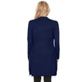 thumbnail image 3 of Women's Long Sleeve Loose Fit Open Front Pockets Solid Knit Sweater Cardigan, 3 of 4