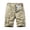 AB227 Khaki, variant on Men'S Cargo Shorts Solid Color Elastic Waist Straight Leg Shorty Breathable Fashion Man Daily Street Shorts Army Green Size 28