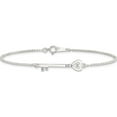 thumbnail image 3 of Sterling Silver Polished Cz Heart Key Bracelet (Width 5.6) (Length 8) - Jbsp, 3 of 5