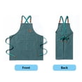 thumbnail image 2 of Toystoory Delantal de lona, ​​delantales de trabajo gruesos, fundas de delantales, ropa de trabajo cómoda, accesorio de cubierta, vestido para el Utensilios de cocina Verde Toystoory HA011664-06, 2 of 6
