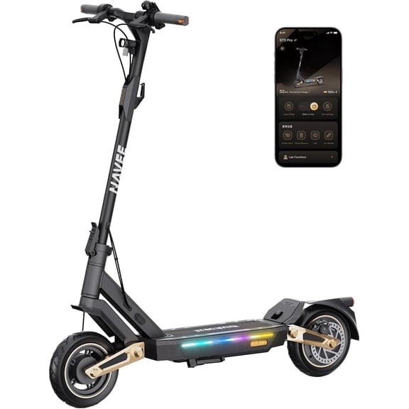NAVEE ST3 Pro Electric Scooter, 25 MPH Top Speed, 46.6 Miles Max Range, 1350W Motor with Dual Suspension, 10" Tubeless Self-Healing Tires All Terrain, Heavy Duty, Foldable for Adults Teens (UL2272)