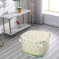 thumbnail image 4 of veasfak Housse de Pouf Boho Pouf Non Rembourré Coussin Repose-Pieds Capitonné Grosses Pompons Décontracté Fermeture Éclair Vert, 4 of 9