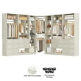thumbnail image 6 of Homieasy Complete Corner & Straight Closet Organizer Suite:1 Corner Shelf Unit + 4 Tower Systems ( 4-Drawer+ 6-Drawer Options), 24+ Shelves, 4 Hanging Rods, Heavy Duty for Walk-In Closets, White Oak, 6 of 8