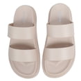thumbnail image 1 of Soda Women's Comfort Slides Double Strap EVA flat Sandals, Beige, 7 M US, 1 of 4
