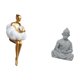 thumbnail image 5 of Figura artística abstracta de Buda mono, escultura en miniatura de resina y arenisca, ideal para la meditación. Perfecta para decorar la sala de estar, 5 of 8