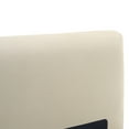 thumbnail image 5 of Christopher Knight Home California King Bed Frame with Chunky Upholstered Headboard, Solid Wood Legs, Beige, 5 of 11